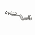 MagnaFlow 5592708 carb direct-fit catalytic converter, opposite rear three-quarter view of the turntable spin