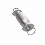 MagnaFlow 24455 epa direct-fit catalytic converter, rear three-quarter view of the turntable spin