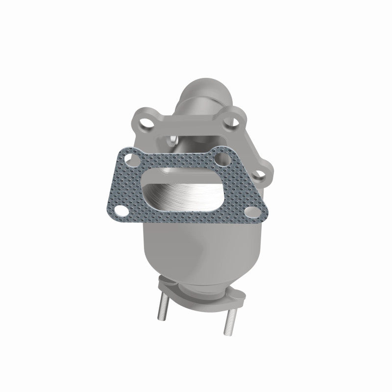 MagnaFlow 5582188 carb manifold converter, side view of the turntable spin