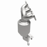 MagnaFlow 5451218 carb manifold converter, opposite side view of the turntable spin