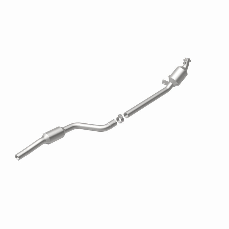 MagnaFlow 21-448 oem grade direct-fit catalytic converter, rear view of the turntable spin