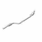 MagnaFlow 21-448 oem grade direct-fit catalytic converter, rear view of the turntable spin