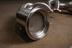 Internal view of the 400-cell high-flow catalytic converter honeycomb core in Valvetronic Designs Porsche 992 GT3 downpipes.