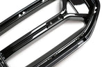 A close up view of AUTOTECKNIC GLOSS BLACK CORSA FRONT GRILLE - BMW G87 M2 2023+ with white background