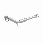 MagnaFlow 4481286 carb direct-fit catalytic converter, front three-quarter view of the turntable spin