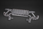 Capristo valved exhaust for Lamborghini Gallardo/Superleggera for OEM tips, angled view