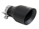 aFe Takeda Universal Exhaust Tip 3 IN Inlet x 5 IN Outlet x 9 IN L- Black