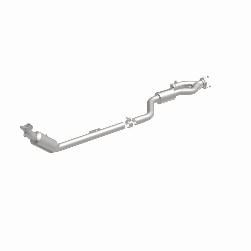 MagnaFlow 551264 carb direct-fit catalytic converter, front three-quarter view of the turntable spin