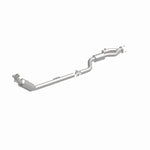 MagnaFlow 551264 carb direct-fit catalytic converter, front three-quarter view of the turntable spin