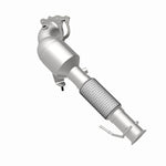 MagnaFlow 280255 oem grade direct-fit catalytic converter, rear view of the turntable spin