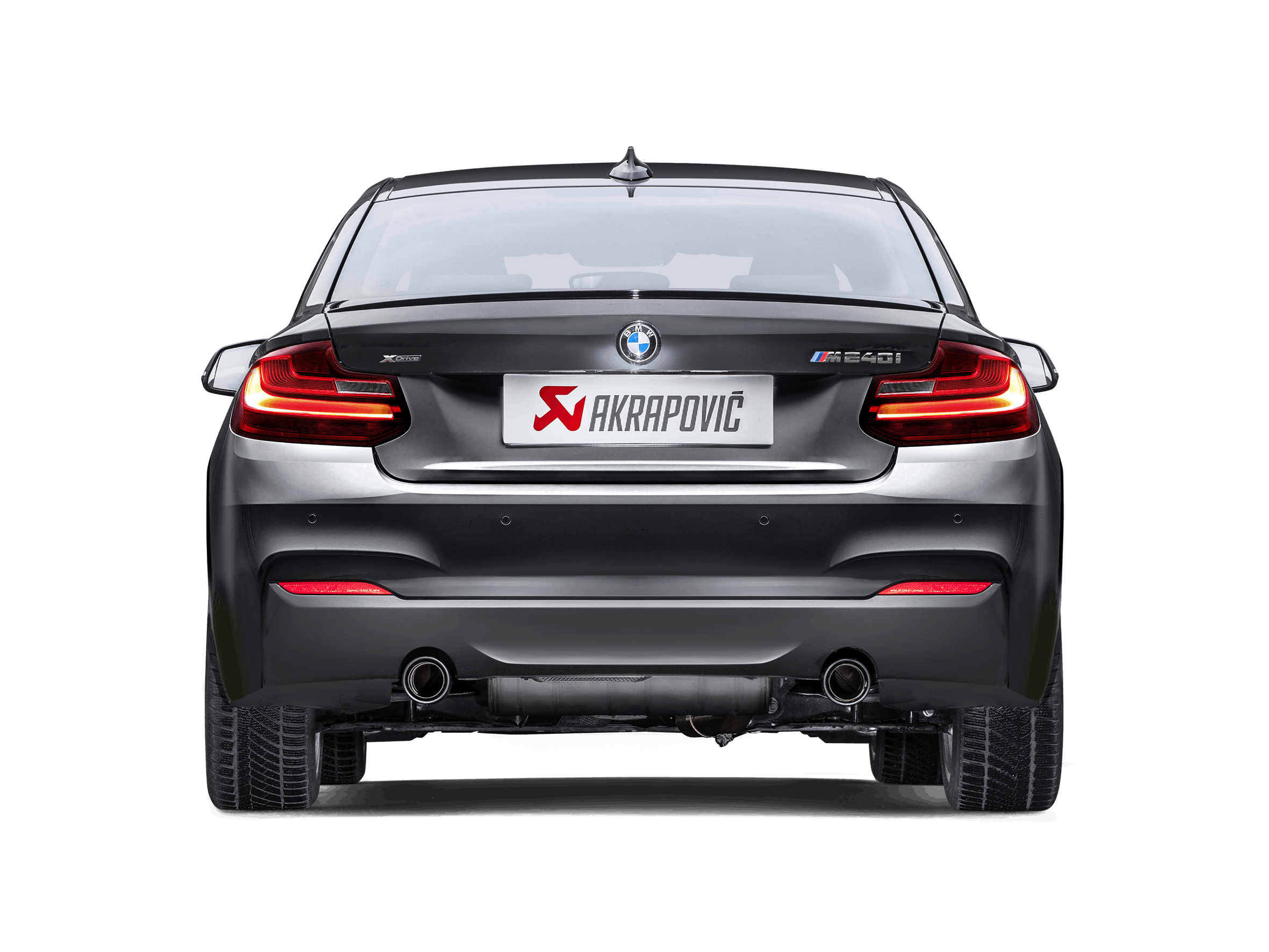 Akrapovic BMW M240i (F22/F23) Slip-On Race Line (Titanium) w/ Titanium Tips S-BM/T/8H for BMW M240i F22/F23 2018-2021, detail view