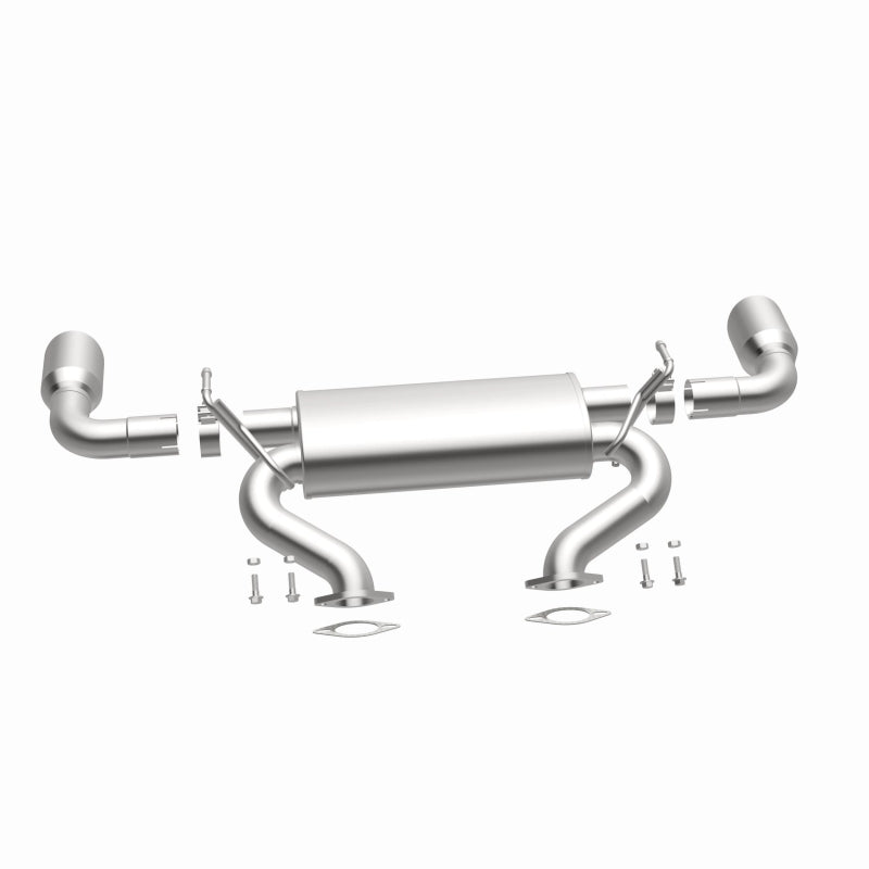 BRExhaust 108-0199 muffler, opposite side view of the turntable spin