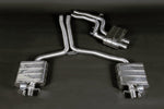 Capristo valved exhaust with mid-silencer pipes for the Audi RS5 B8, polished stainless