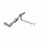 MagnaFlow 52450 oem grade direct-fit catalytic converter, opposite front three-quarter view of the turntable spin