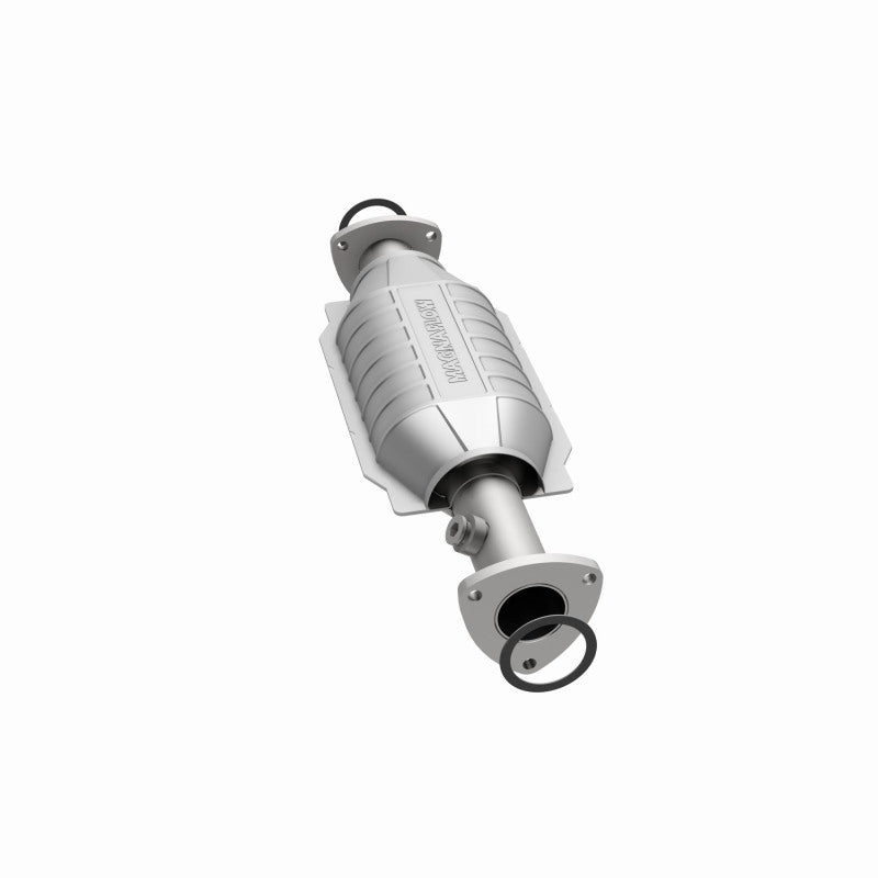 MagnaFlow 4481499 carb direct-fit catalytic converter, opposite side view of the turntable spin