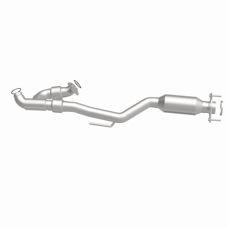 MagnaFlow 5592702 carb direct-fit catalytic converter, side view of the turntable spin