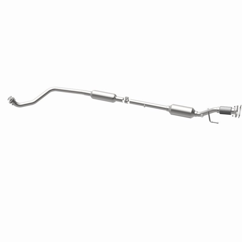 MagnaFlow 280376 oem grade direct-fit catalytic converter, opposite rear three-quarter view of the turntable spin