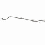 MagnaFlow 280376 oem grade direct-fit catalytic converter, opposite rear three-quarter view of the turntable spin