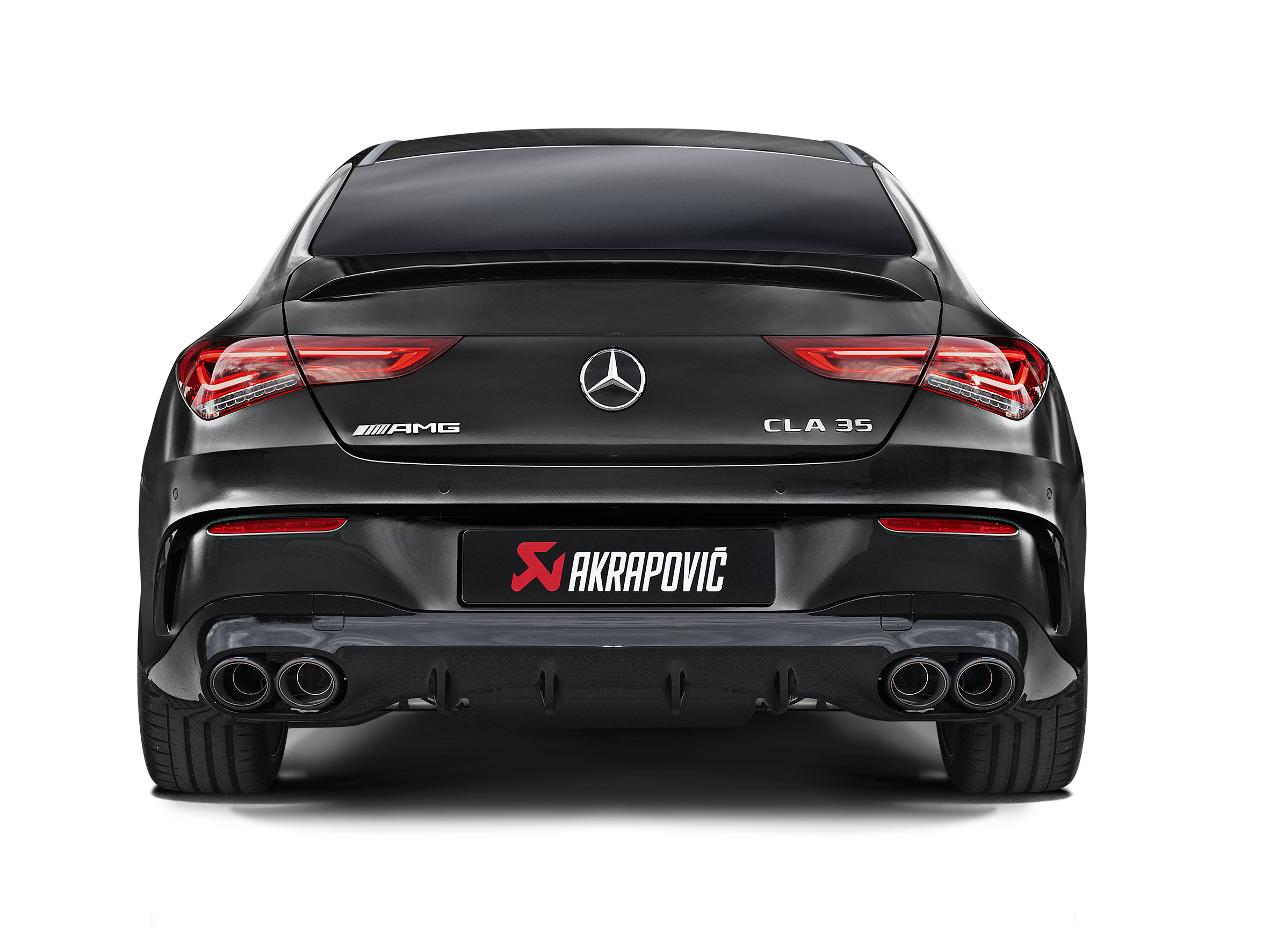 Akrapovic Mercedes-Benz CLA35 AMG (C118) Slip-On Line (Titanium) w/ Titanium Tips S-ME/TI/10H for Mercedes-Benz CLA35 AMG C118 2020-2027, detail view