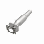 MagnaFlow 4481202 carb direct-fit catalytic converter, opposite front three-quarter view of the turntable spin