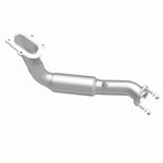 MagnaFlow 5561847 carb direct-fit catalytic converter, side view of the turntable spin