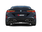 Akrapovic BMW M8/M8 Competition (F91/F92) Evolution Line Cat Back (Titanium) w/Carbon Tips S-BM/T/23 for BMW M8 F91/F92 2020-2025, side view