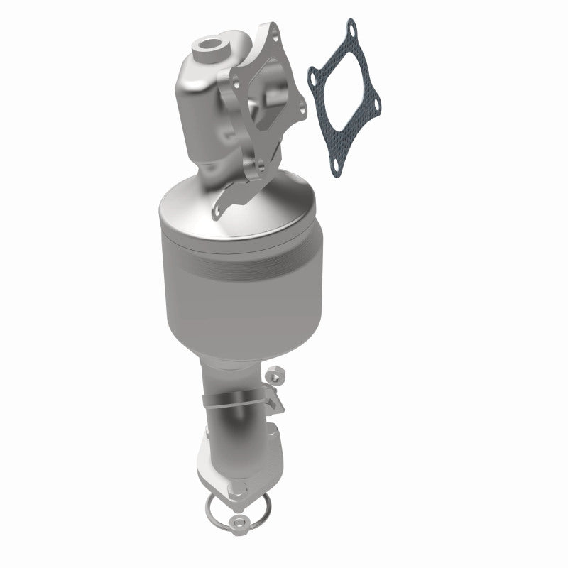 MagnaFlow 5582898 carb manifold converter, opposite rear three-quarter view of the turntable spin