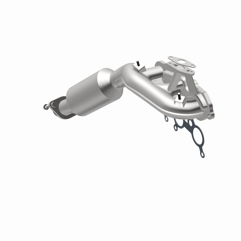 MagnaFlow 52431 oem grade manifold converter, opposite rear three-quarter view of the turntable spin