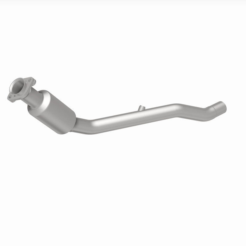 MagnaFlow 4651718 carb direct-fit catalytic converter, rear three-quarter view of the turntable spin