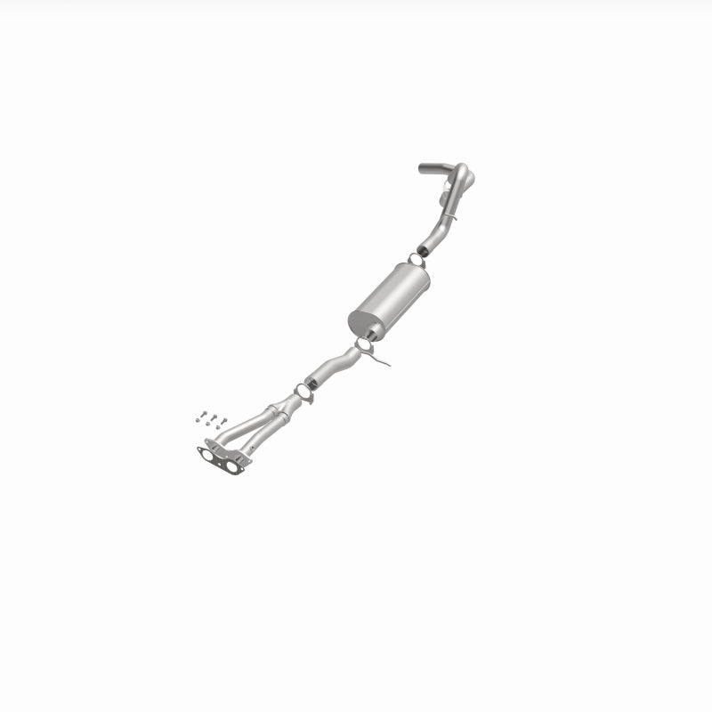 BRExhaust 106-0473 direct-fit exhaust kit, opposite front three-quarter view of the turntable spin