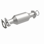 MagnaFlow 3322624 carb direct-fit catalytic converter, front three-quarter view of the turntable spin