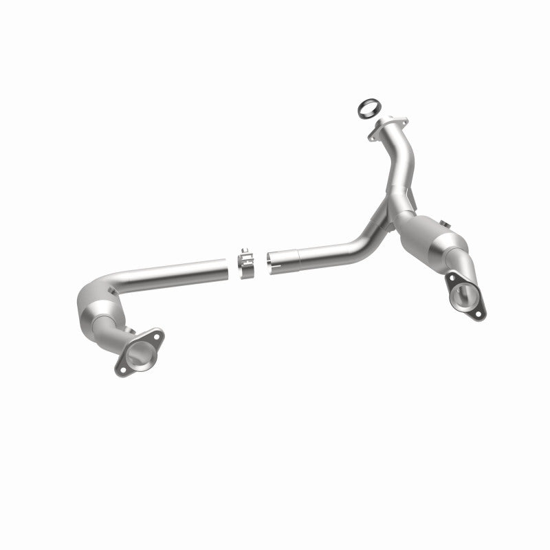 MagnaFlow 5551598 carb direct-fit catalytic converter, opposite side view of the turntable spin