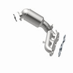 MagnaFlow 5582545 carb manifold converter, opposite rear three-quarter view of the turntable spin