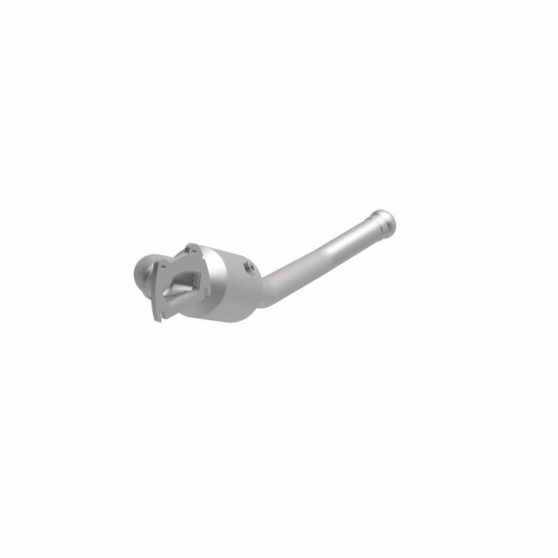 MagnaFlow 5551251 carb manifold converter, opposite front three-quarter view of the turntable spin