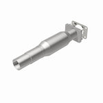 MagnaFlow 4561070 carb direct-fit catalytic converter, rear view of the turntable spin