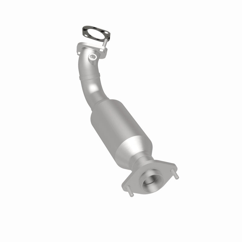 MagnaFlow 5451171 carb direct-fit catalytic converter, rear three-quarter view of the turntable spin