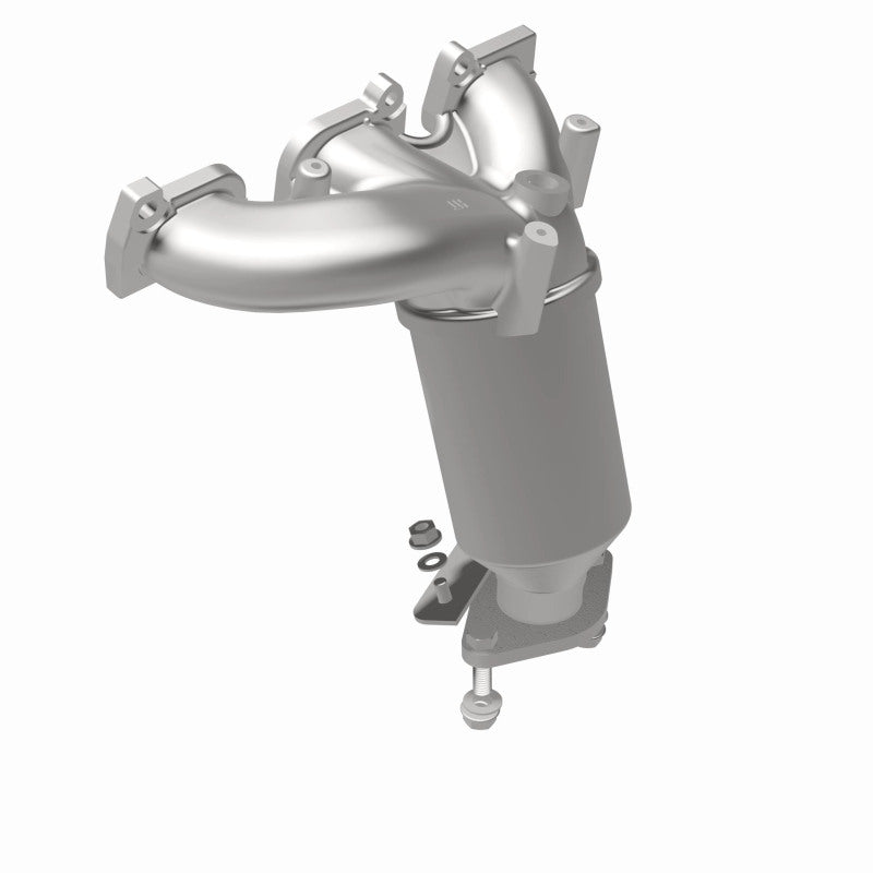 MagnaFlow 5531218 carb manifold converter, rear view of the turntable spin