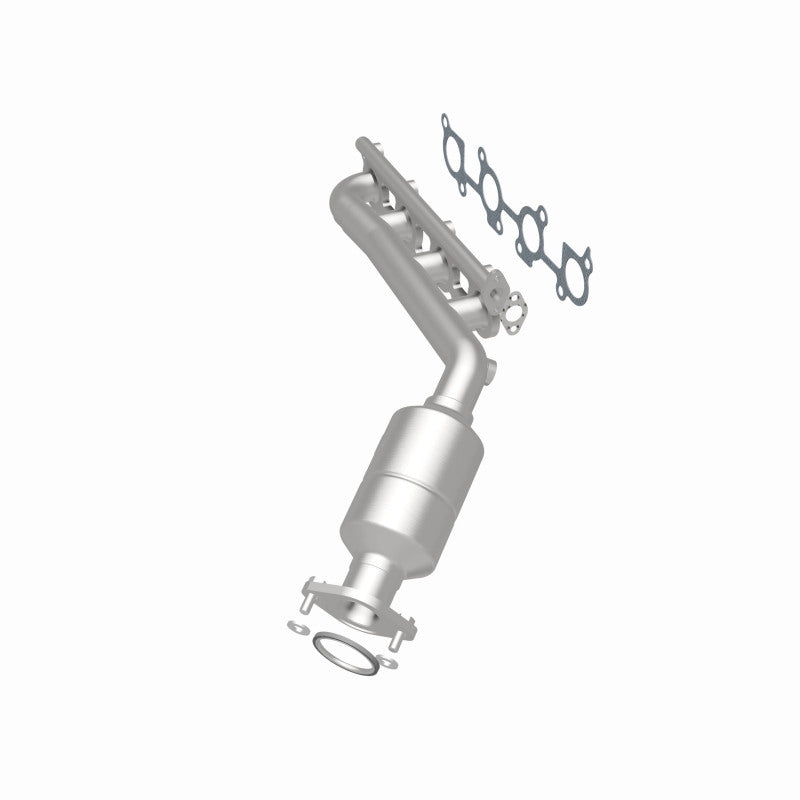 MagnaFlow 5582323 carb manifold converter, rear three-quarter view of the turntable spin