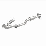 MagnaFlow 280403 oem grade direct-fit catalytic converter, front three-quarter view of the turntable spin