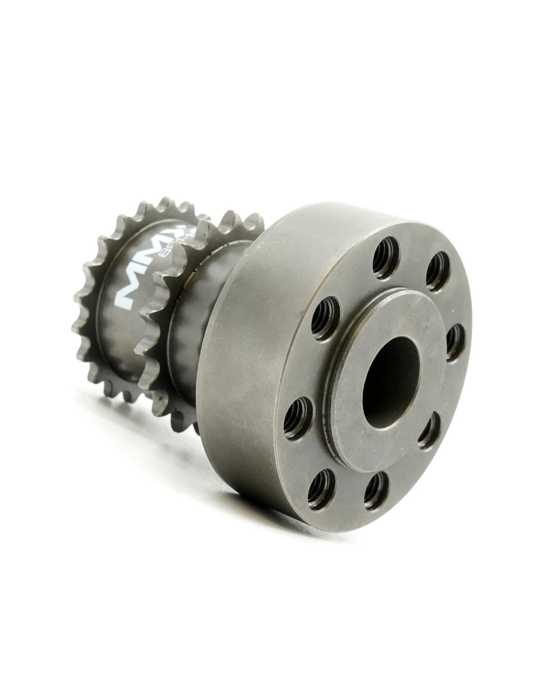 Crank hub front face with bolt holes visible