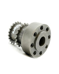 Crank hub front face with bolt holes visible