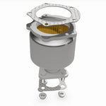 MagnaFlow 52049 oem grade direct-fit catalytic converter, opposite front three-quarter view of the turntable spin