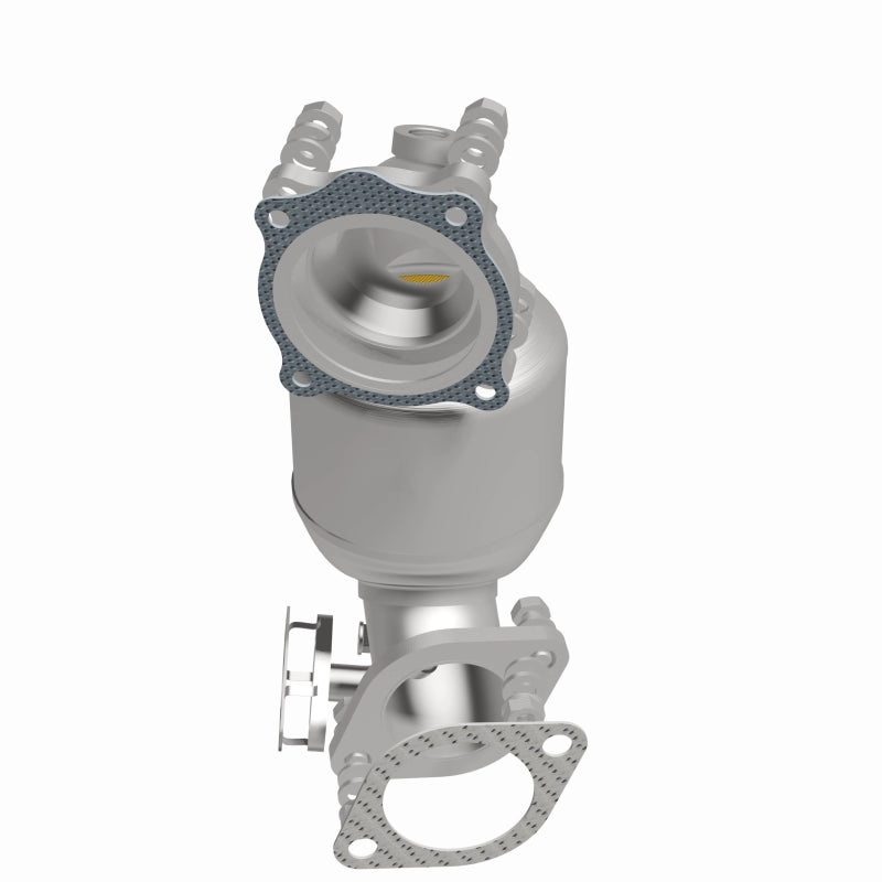 MagnaFlow 280574 oem grade direct-fit catalytic converter, side view of the turntable spin