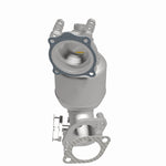 MagnaFlow 280574 oem grade direct-fit catalytic converter, side view of the turntable spin