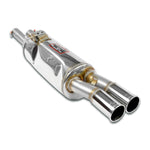 wide view of Supersprint Rear exhaust OO70 for BMW E28 528i (M30) 1981-1987 with white background