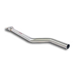 wide view of Supersprint Centre pipe for BMW E12 528i (M30) 1977-1981 with white background