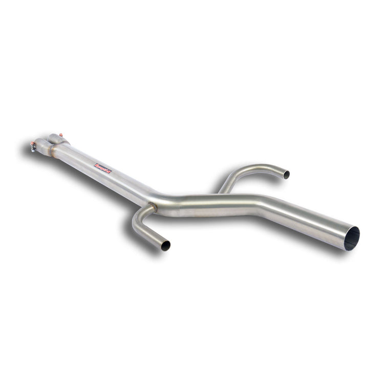 wide view of Supersprint Centre pipe 100% Stainless steel for BMW E24 635 CSi (M30) 1977-2004 with white background