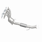 MagnaFlow 52443 oem grade manifold converter, side view of the turntable spin