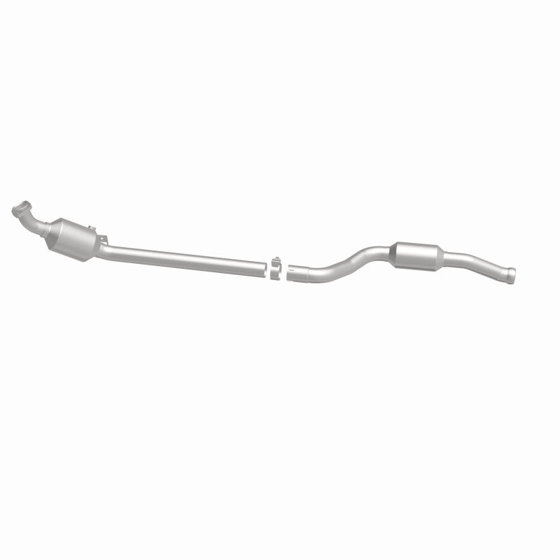 MagnaFlow 21-439 oem grade direct-fit catalytic converter, side view of the turntable spin