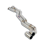 wide view of Supersprint Centre pipe Right - Left + "H-Pipe" for BMW E46 M3 1999-2006 with white background